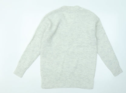 George Womens Gold V-Neck Polyester Pullover Jumper Size 8