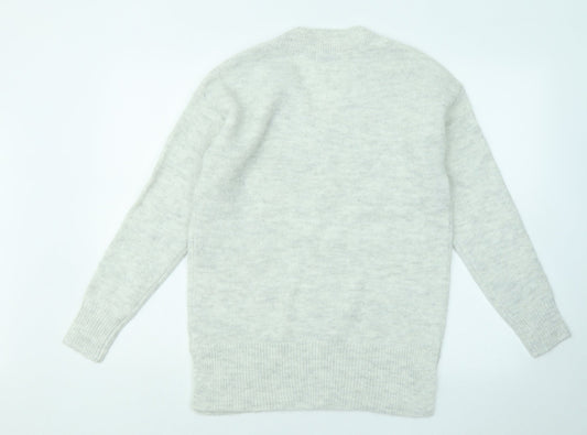 George Womens Gold V-Neck Polyester Pullover Jumper Size 8