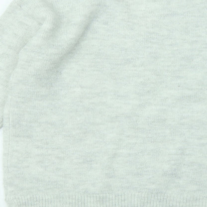 George Womens Gold V-Neck Polyester Pullover Jumper Size 8