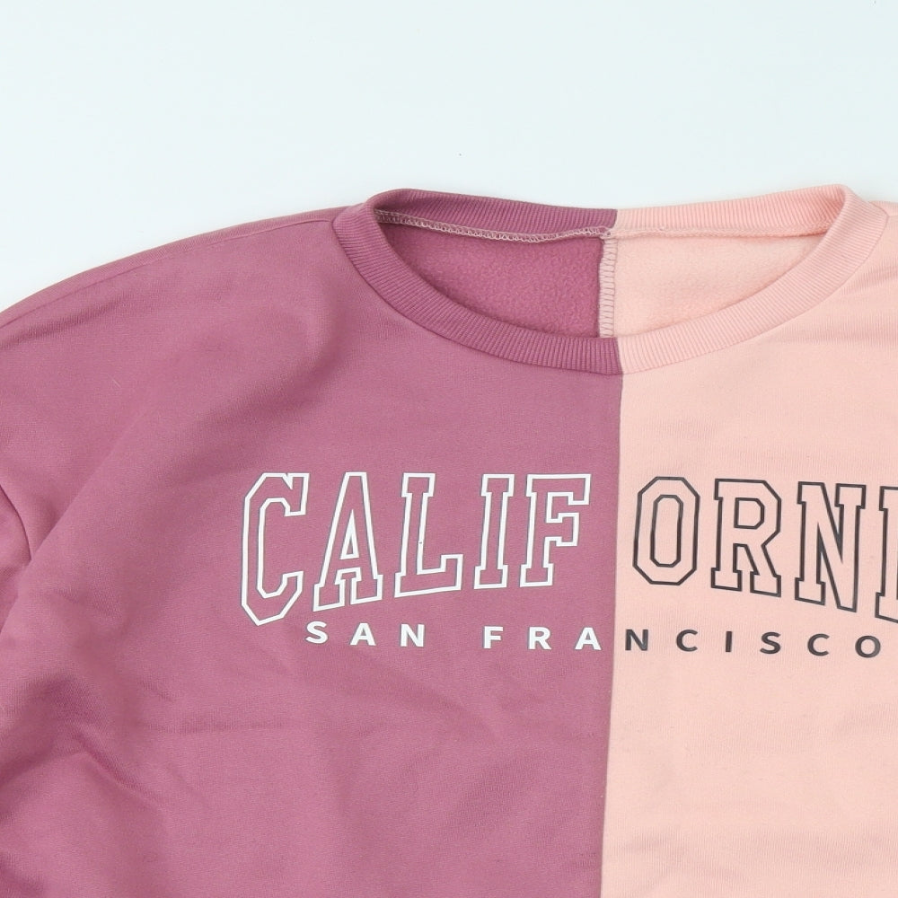 Boture Womens Purple Colourblock Polyester Pullover Sweatshirt Size XL - California San Francisco