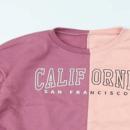 Boture Womens Purple Colourblock Polyester Pullover Sweatshirt Size XL - California San Francisco