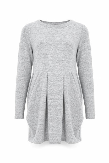 Missi London Womens Grey Polyester Jumper Dress Size S Round Neck