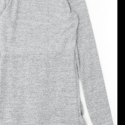 Missi London Womens Grey Polyester Jumper Dress Size S Round Neck