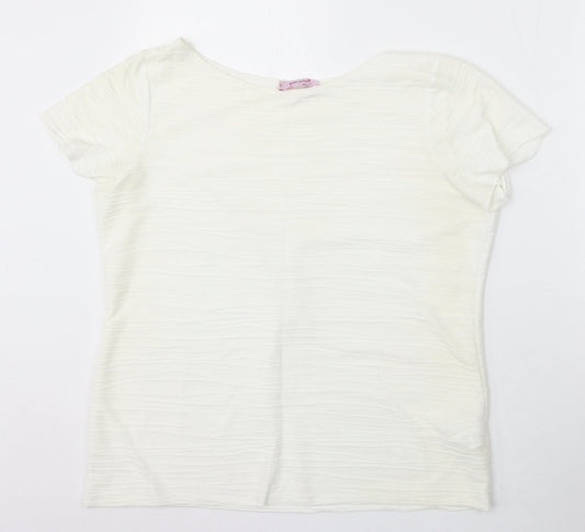 Womens UK Size 16 Marks and Spencer Ivory Pullover Jumper