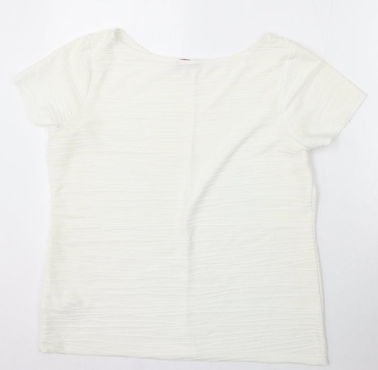 Womens UK Size 16 Marks and Spencer Ivory Pullover Jumper