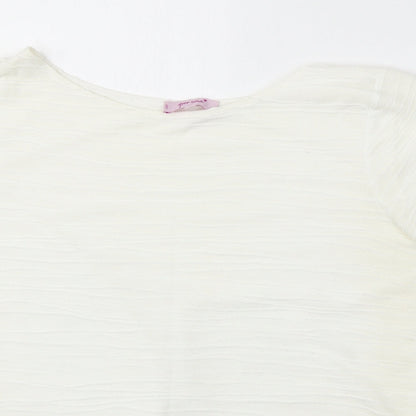 Womens UK Size 16 Marks and Spencer Ivory Pullover Jumper