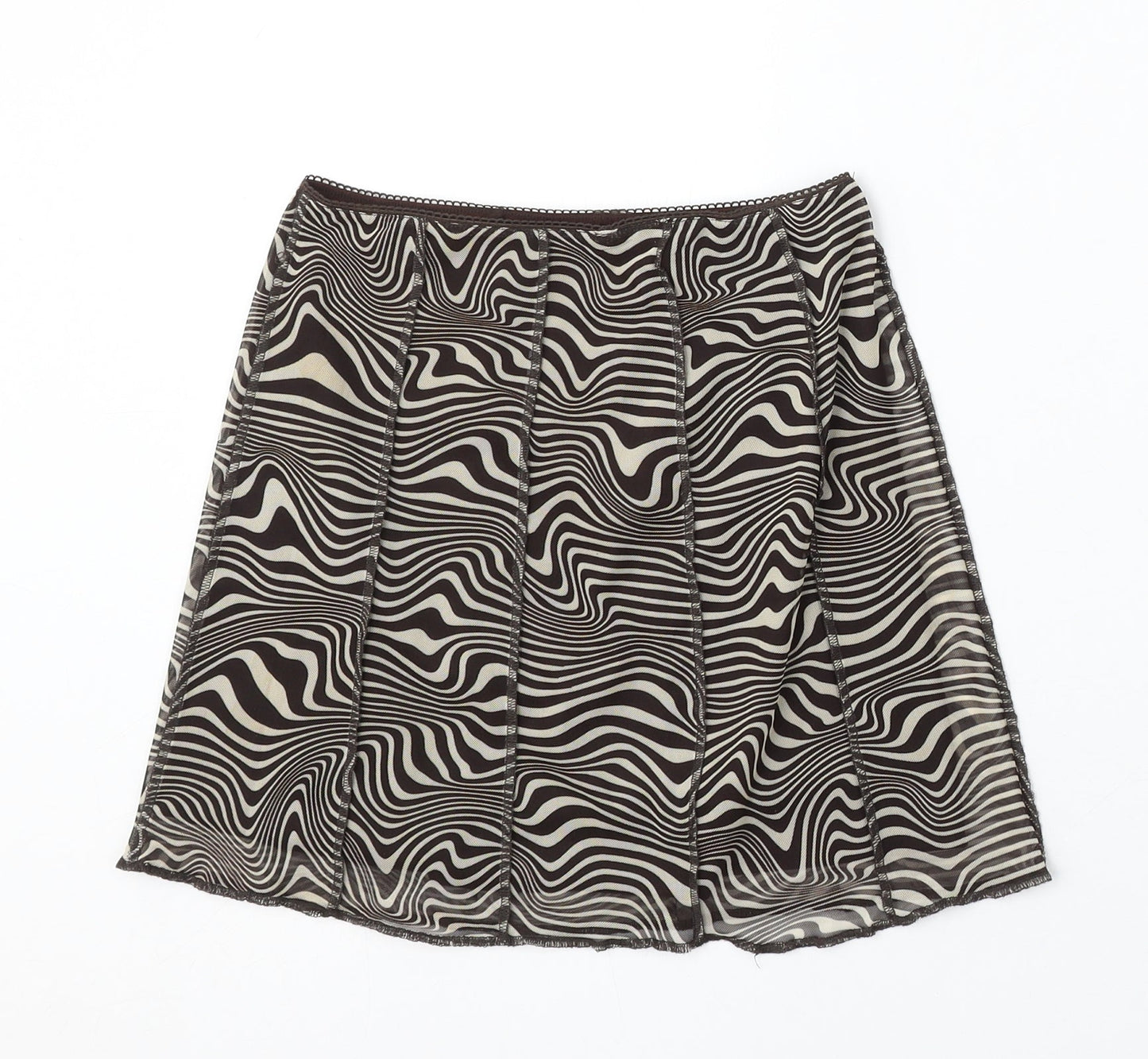 H&M Womens Multicoloured Geometric Polyester Skater Skirt Size XS