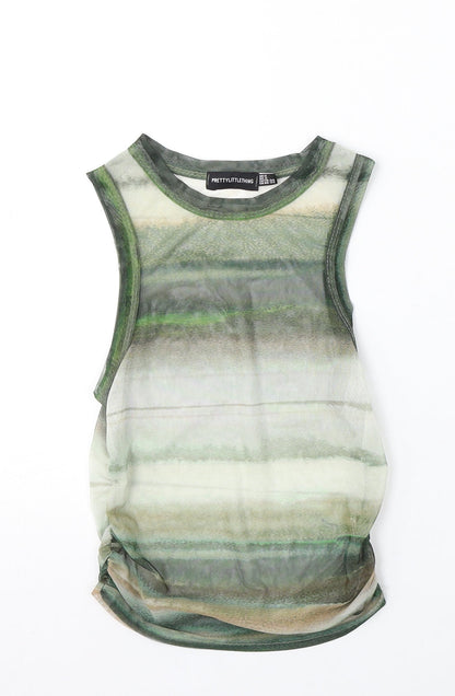 Womens UK Size 6 PRETTYLITTLETHING Multicoloured Basic Tank