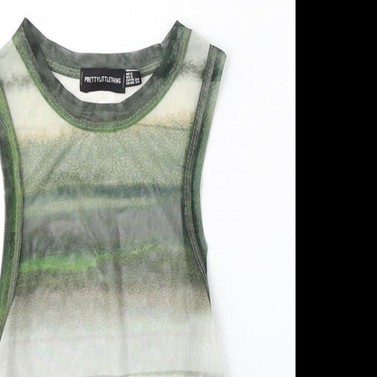 Womens UK Size 6 PRETTYLITTLETHING Multicoloured Basic Tank