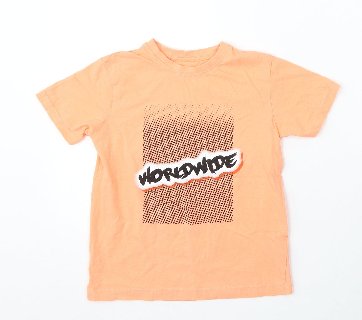 Worldwide Girls Pink Cotton Basic T-Shirt Size 7-8 Years Round Neck - Worldwide