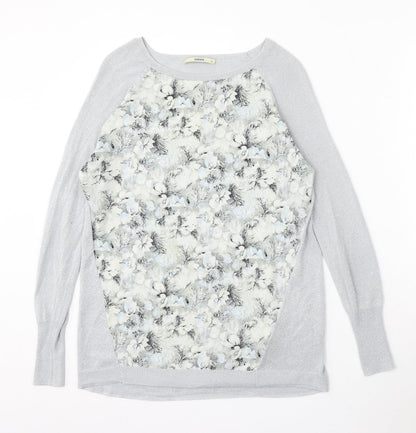 Womens UK Size XS Oasis Silver Pullover Jumper