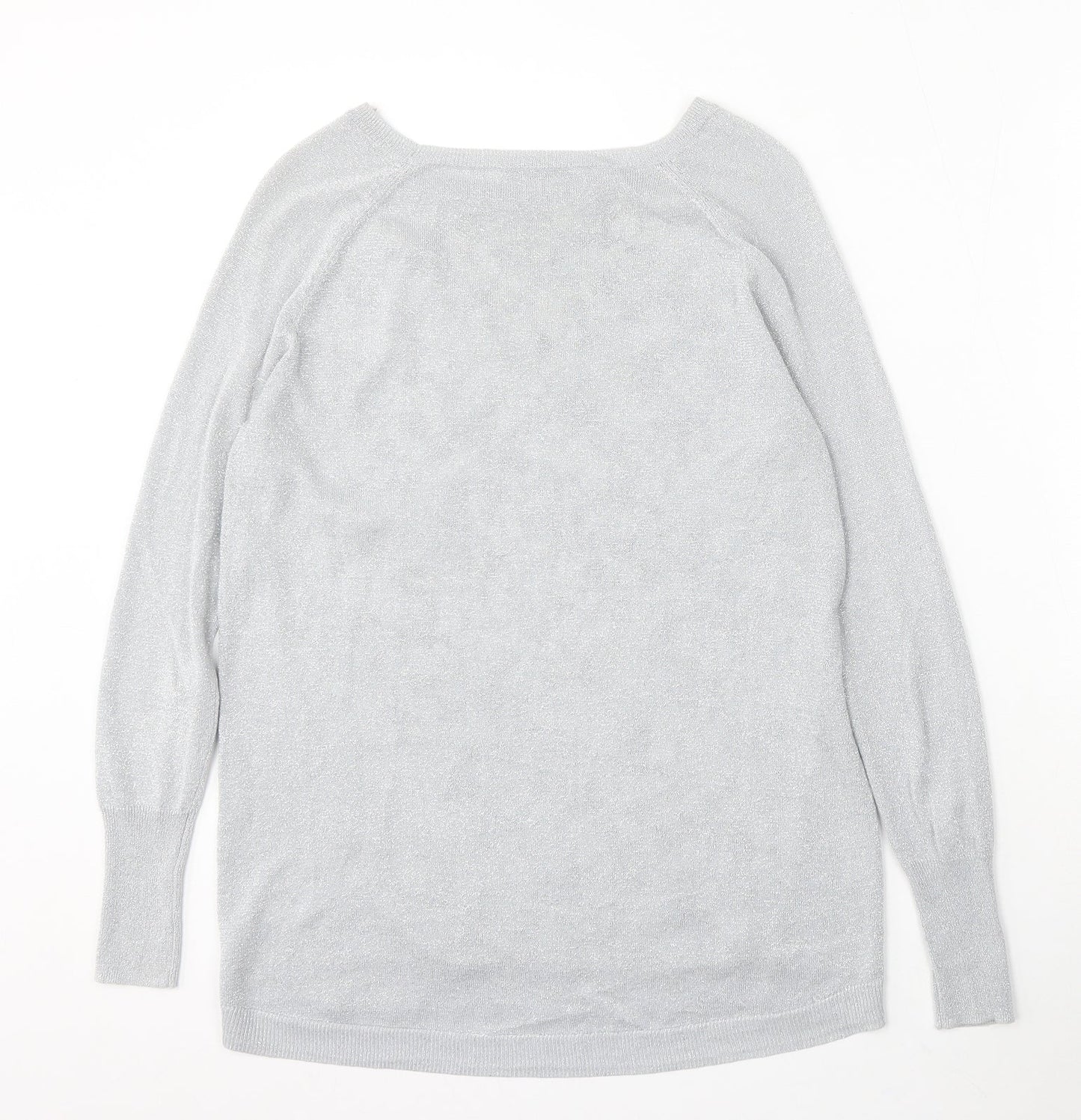 Womens UK Size XS Oasis Silver Pullover Jumper
