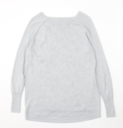 Womens UK Size XS Oasis Silver Pullover Jumper