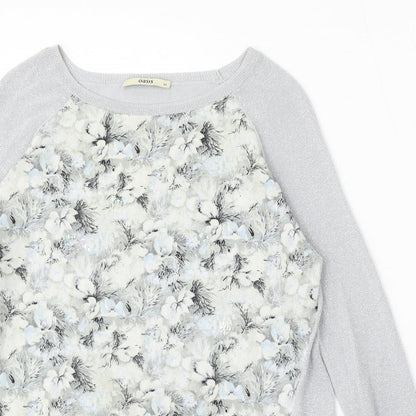 Womens UK Size XS Oasis Silver Pullover Jumper