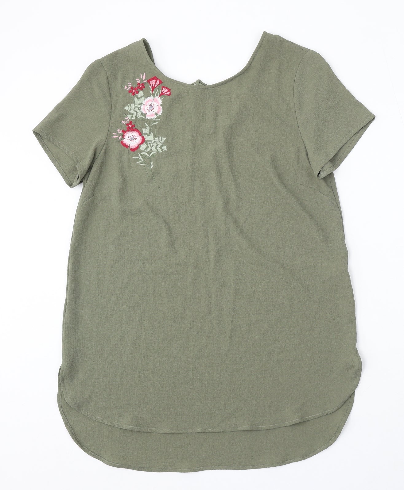 Womens UK Size 10 New Look Green Basic Blouse
