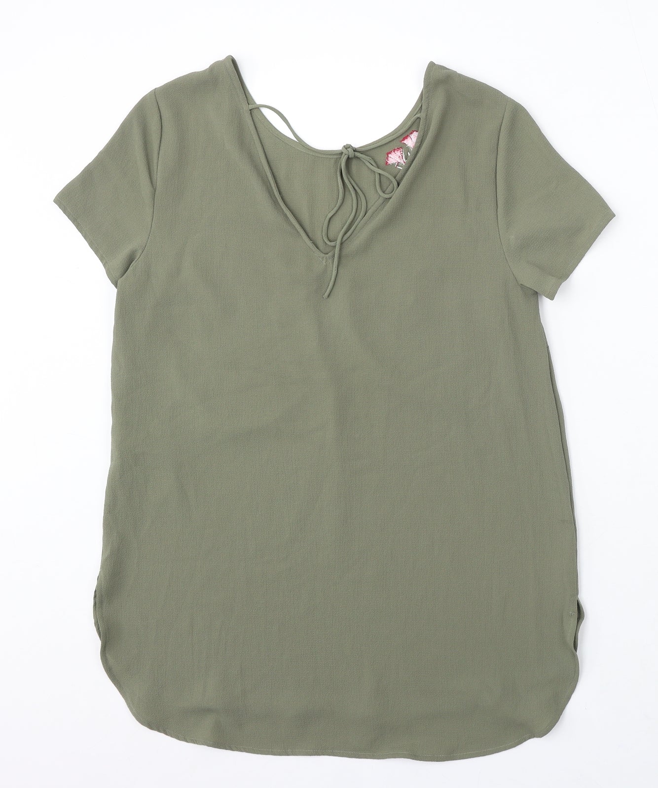 Womens UK Size 10 New Look Green Basic Blouse