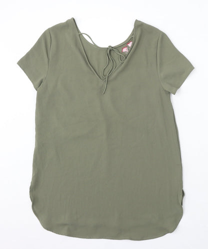 Womens UK Size 10 New Look Green Basic Blouse