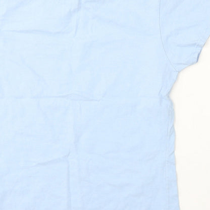 Womens UK Size S Preworn Blue Basic T-Shirt