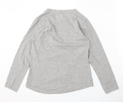 Primark Womens Grey Cotton Basic T-Shirt Size 6 Round Neck - Mama Bear