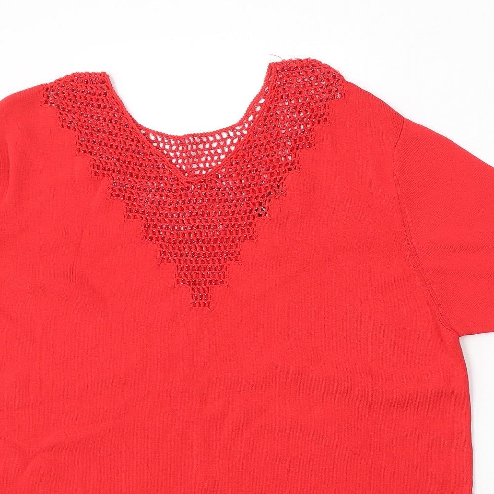 Womens UK Size L Casamia Red Pullover Jumper