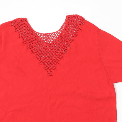 Womens UK Size L Casamia Red Pullover Jumper