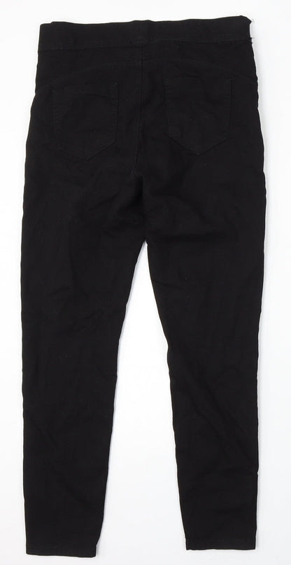Denim & Co. Womens Black Cotton Skinny Jeans Size 12 L29 in Regular