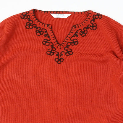 Womens UK Size L Instyle Red Pullover Jumper