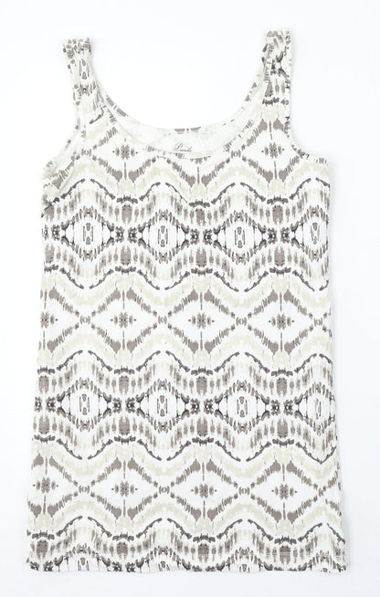 Womens UK Size 12 Peacocks White Basic Tank