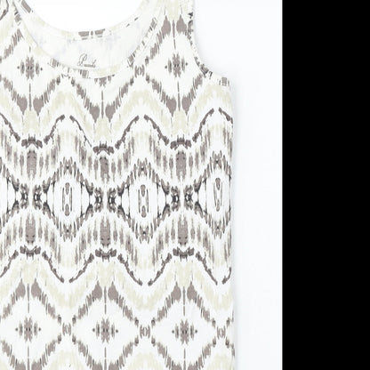 Womens UK Size 12 Peacocks White Basic Tank