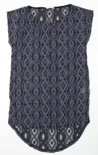 Womens UK Size S NEXT Blue Basic T-Shirt
