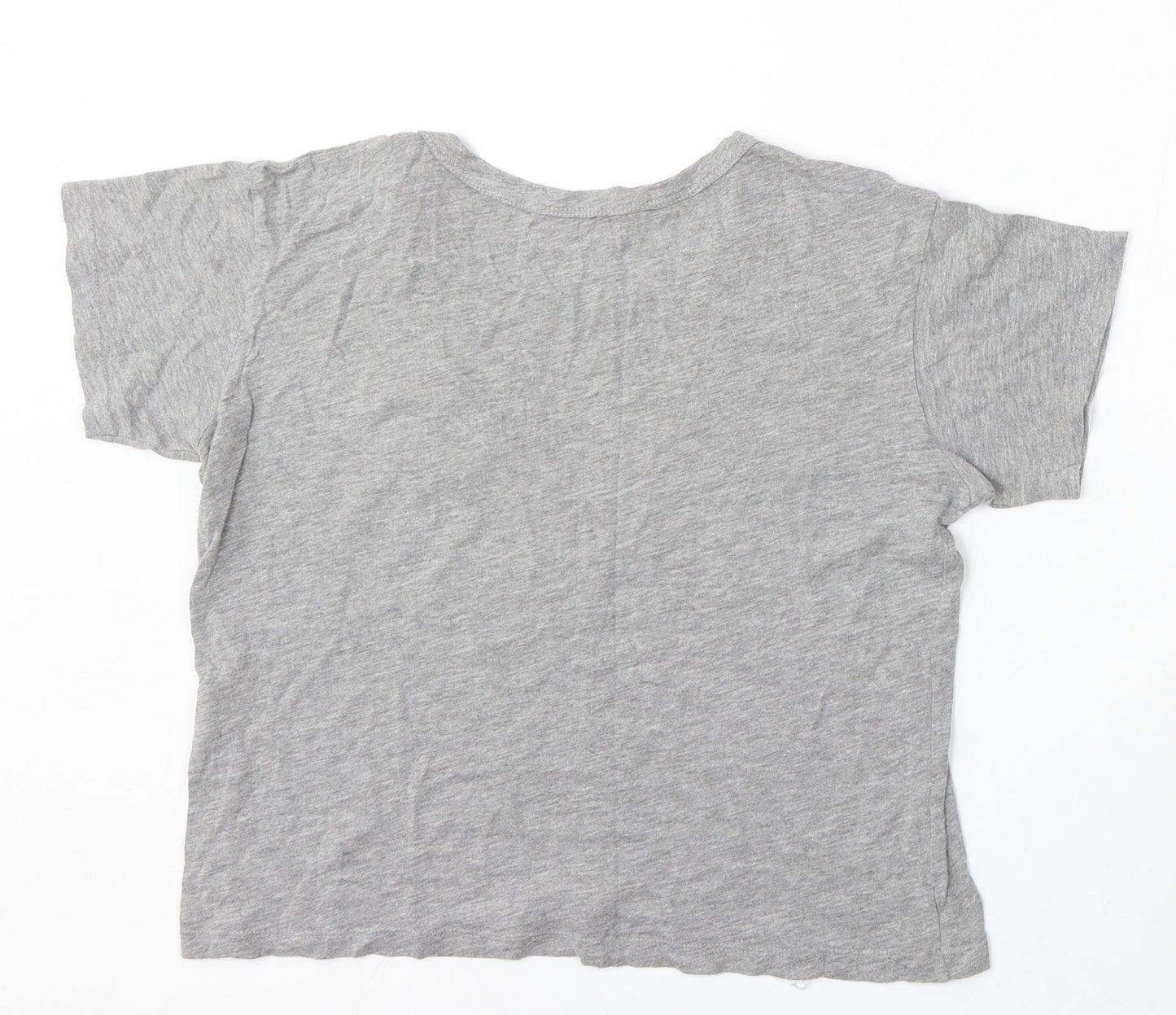 Womens UK Size S Pull&Bear Grey Basic T-Shirt