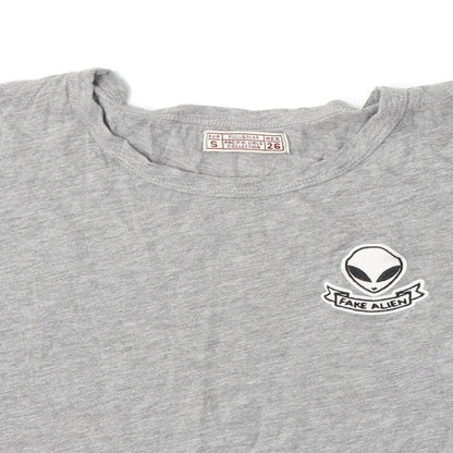 Womens UK Size S Pull&Bear Grey Basic T-Shirt