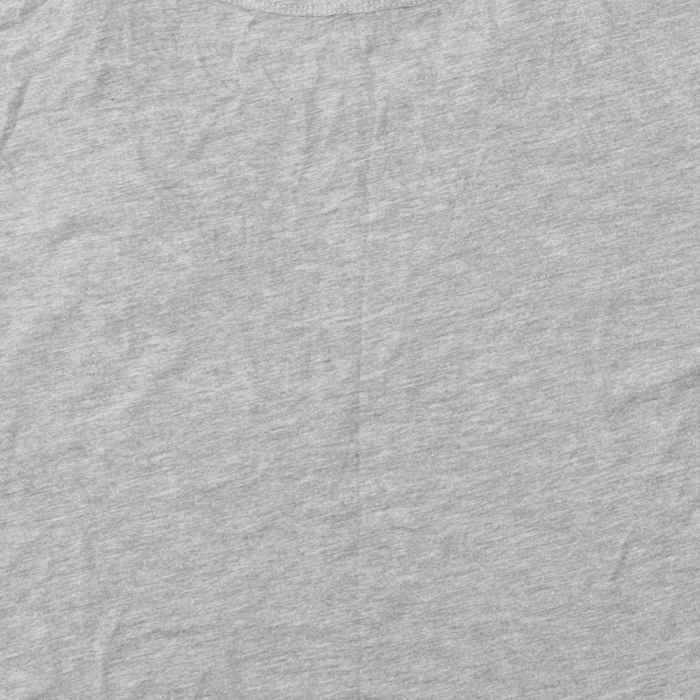 Womens UK Size S Pull&Bear Grey Basic T-Shirt