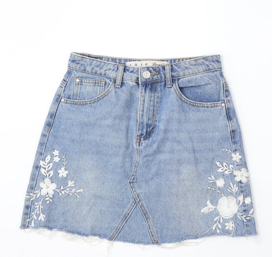 Womens UK Size 8 Denim & Co. A-Line Denim Skirt