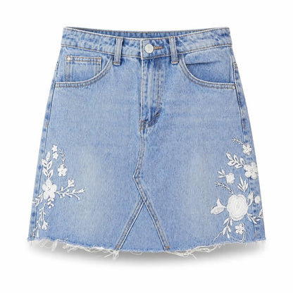 Womens UK Size 8 Denim & Co. A-Line Denim Skirt