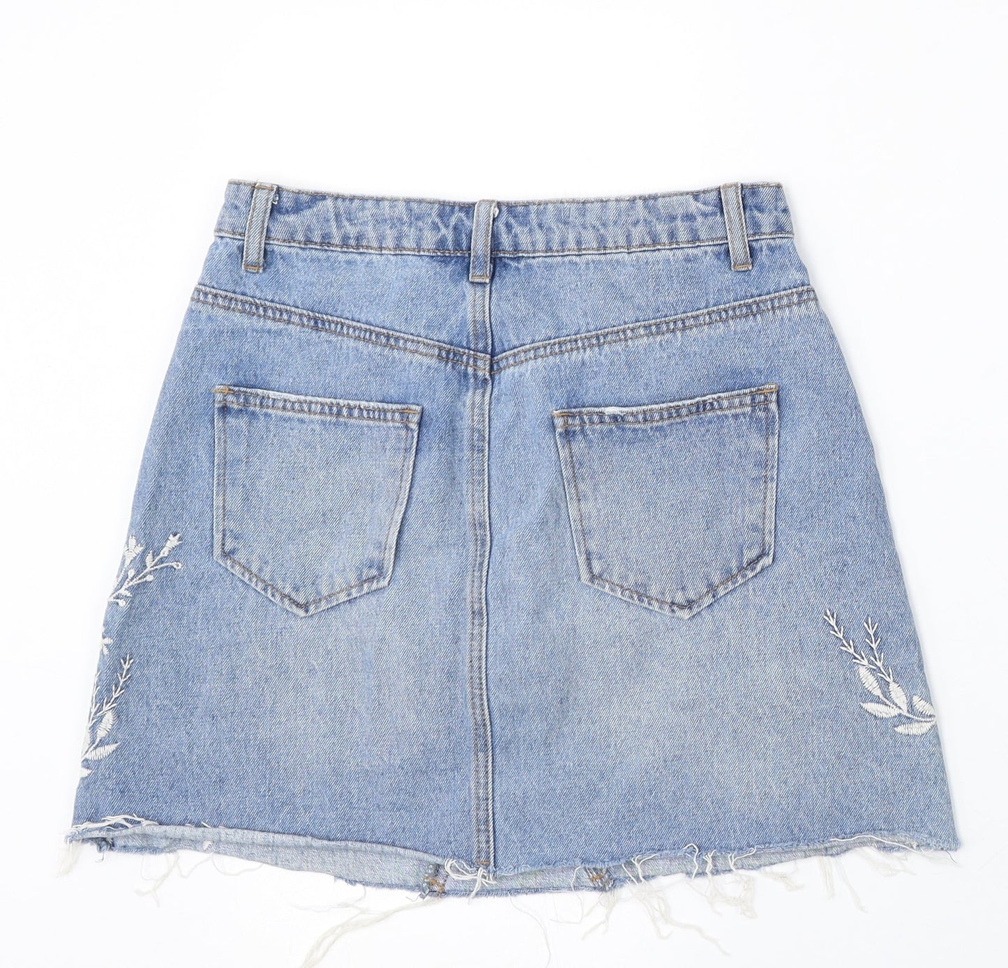 Womens UK Size 8 Denim & Co. A-Line Denim Skirt