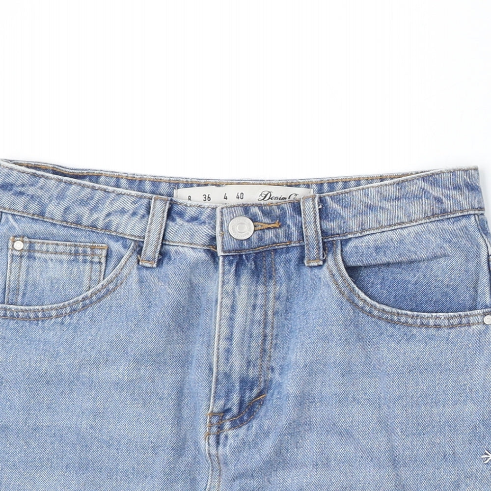 Womens UK Size 8 Denim & Co. A-Line Denim Skirt