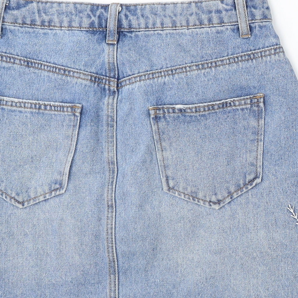 Womens UK Size 8 Denim & Co. A-Line Denim Skirt