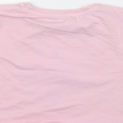Dunnes Stores Girls Pink Cotton Basic T-Shirt Size 4-5 Years Round Neck - Free Spirit