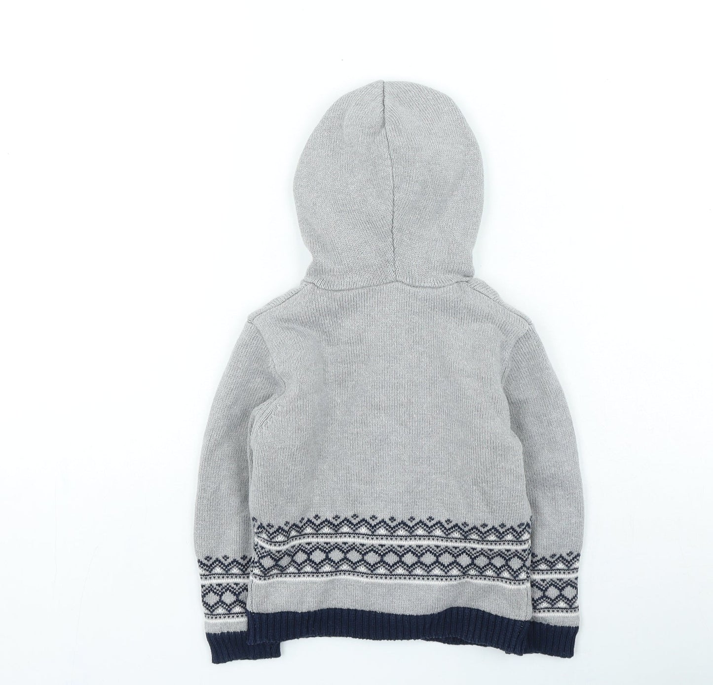 mini bol Boys Grey Geometric Jacket Size 3 Years Zip