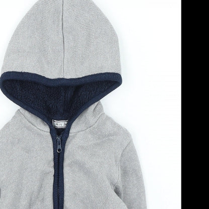 mini bol Boys Grey Geometric Jacket Size 3 Years Zip