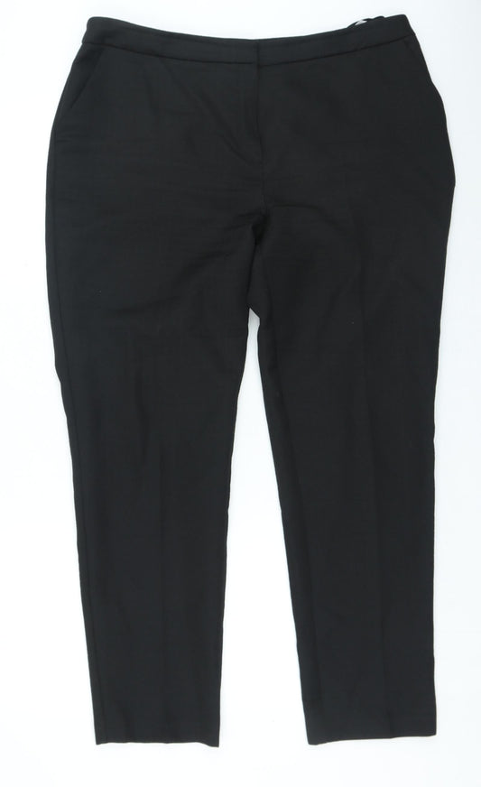 Womens UK Size 12 Dunnes Stores Regular Fit  Black Trousers
