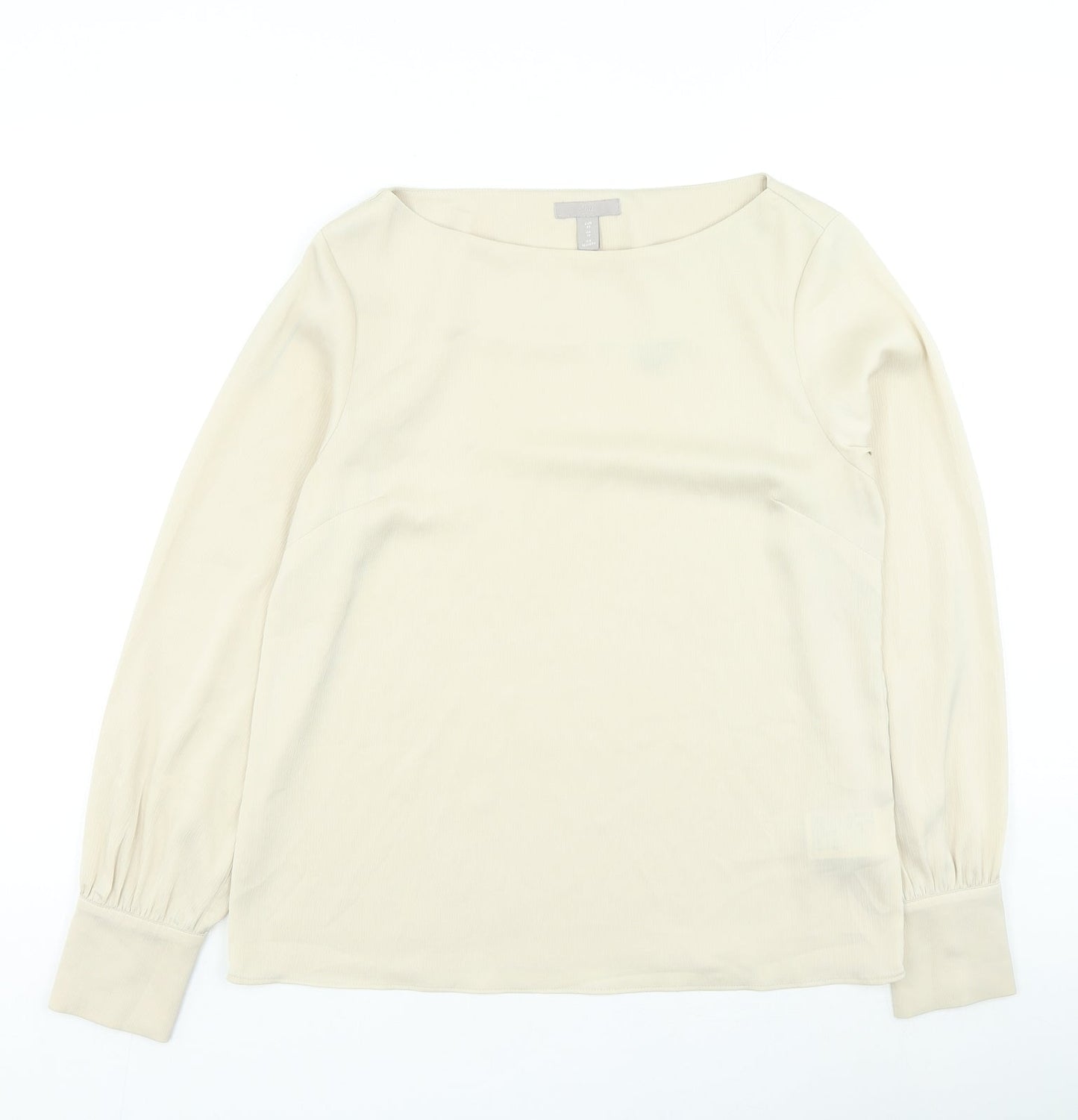 Womens UK Size 12 H&M Beige Basic Blouse