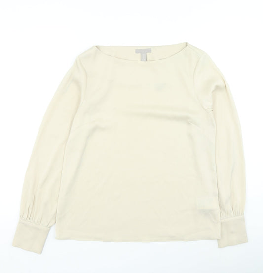 Womens UK Size 12 H&M Beige Basic Blouse