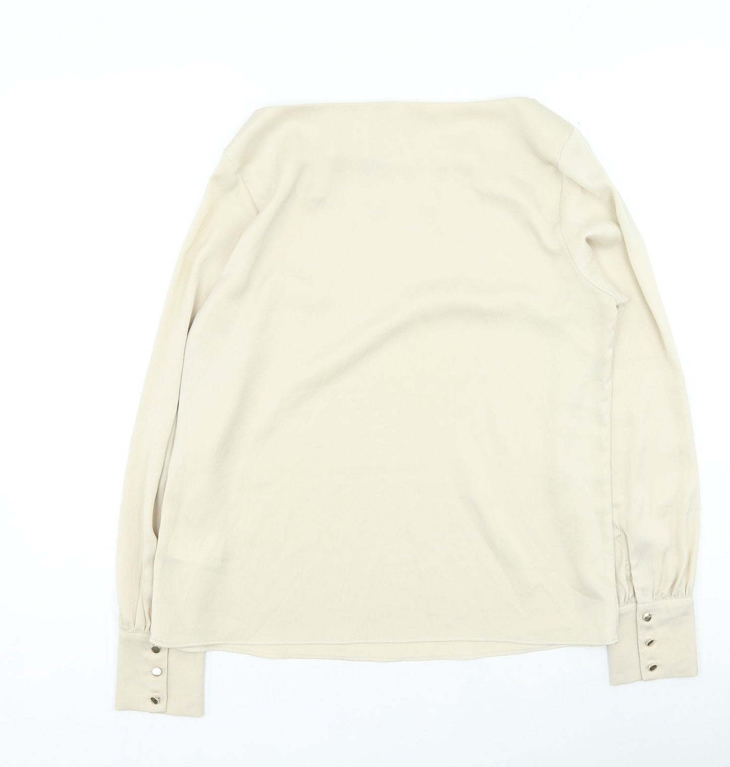 Womens UK Size 12 H&M Beige Basic Blouse