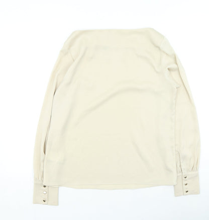 Womens UK Size 12 H&M Beige Basic Blouse