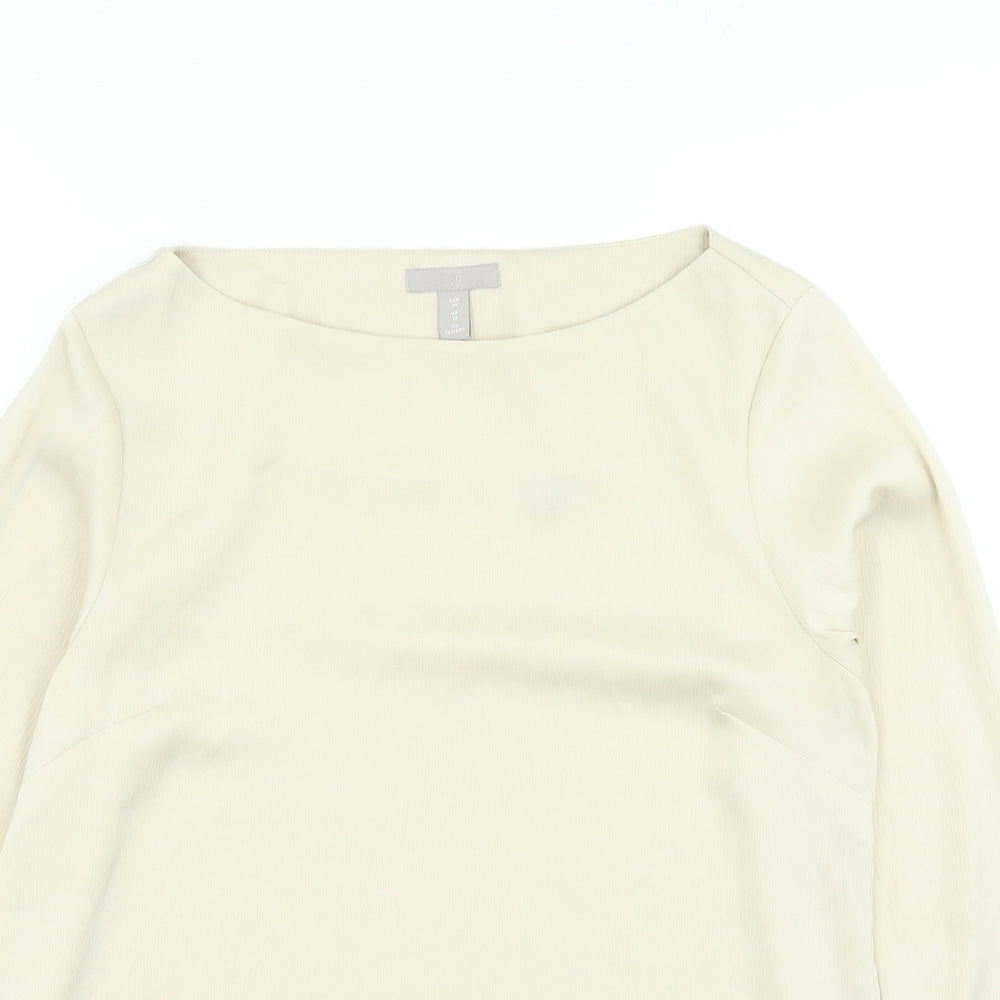 Womens UK Size 12 H&M Beige Basic Blouse