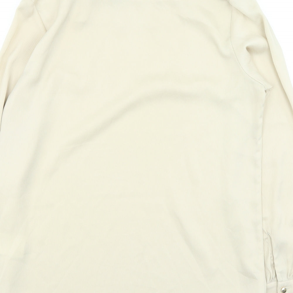Womens UK Size 12 H&M Beige Basic Blouse