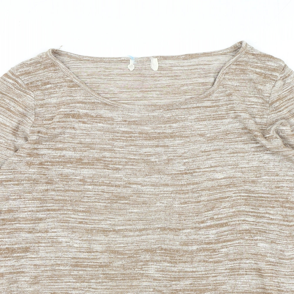 Womens UK Size 12 Preworn Brown Basic Blouse