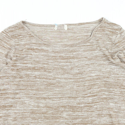 Womens UK Size 12 Preworn Brown Basic Blouse